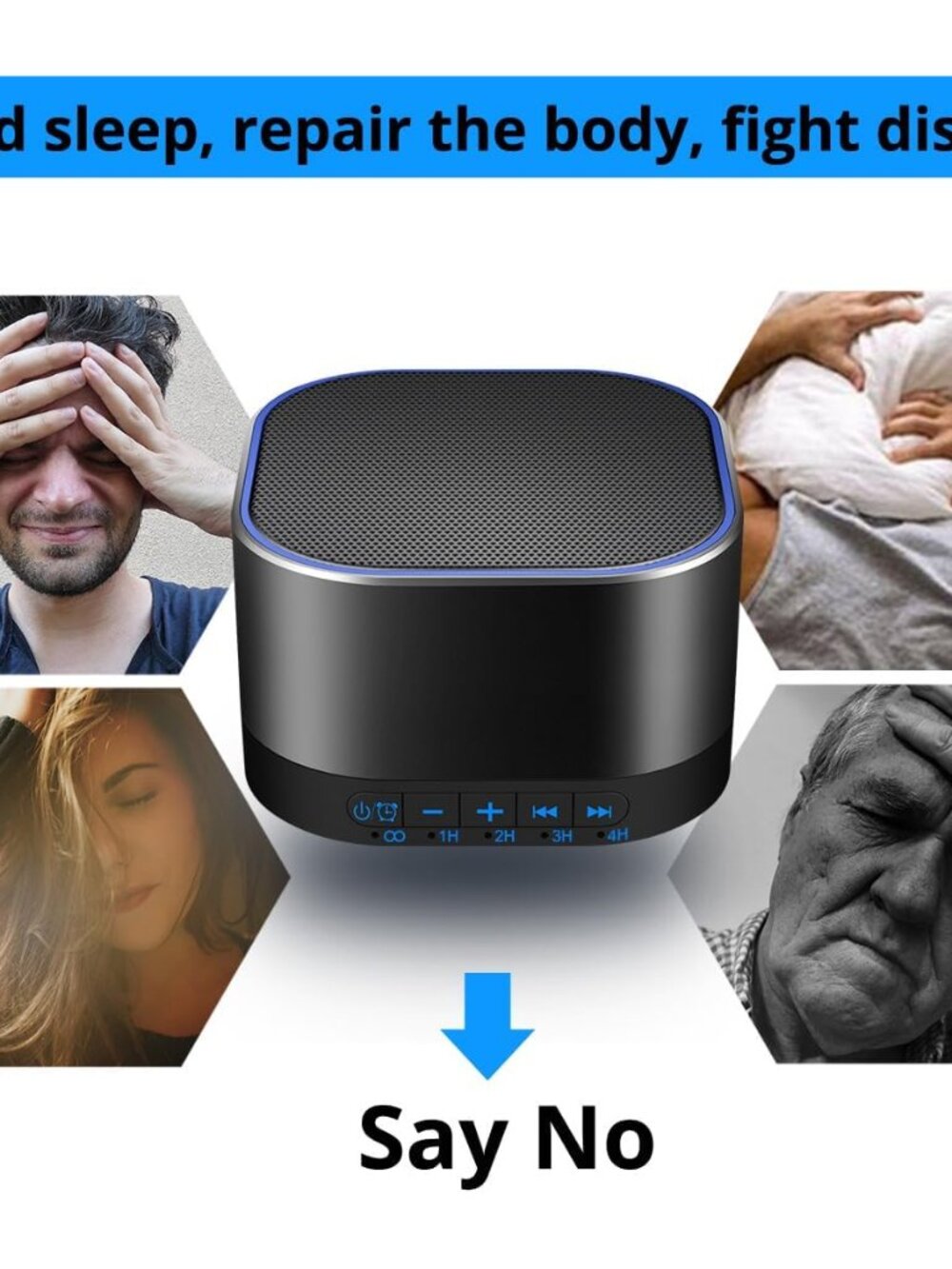 Sound White Noise Machine with 20 Non Looping Natural Soothing Sounds and Memory - Picture 4 of 9